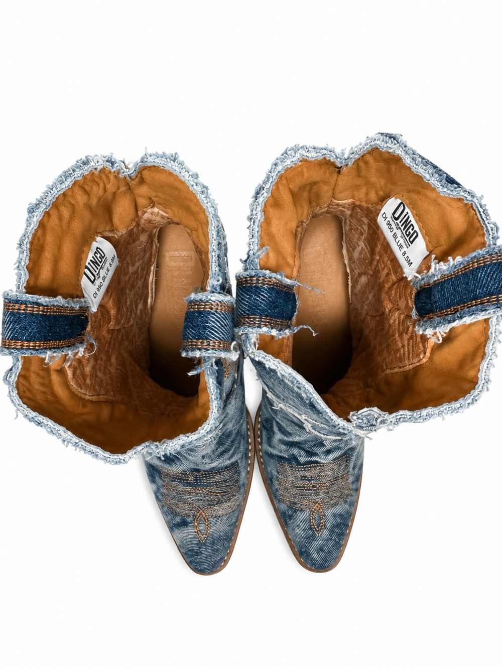 Dingo Y’All Need Dolly Western Booties – Denim | BRAND NEW W/TAG & BOX |Size 8.5 - Picture 10 of 11